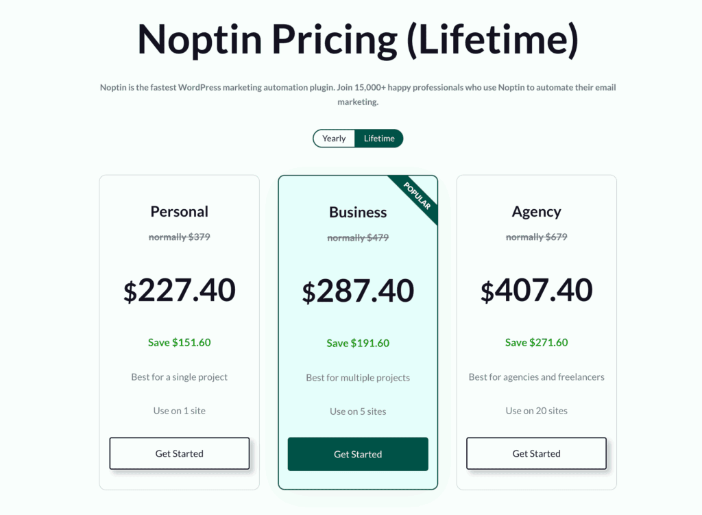 Nopyin pricing lifetime