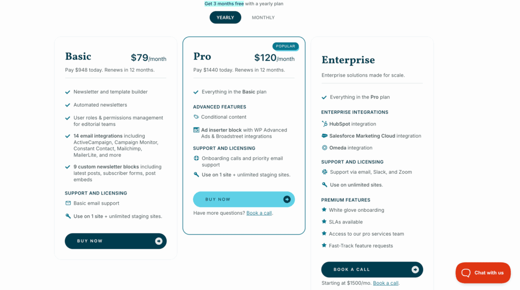 Newsletter glue pricing