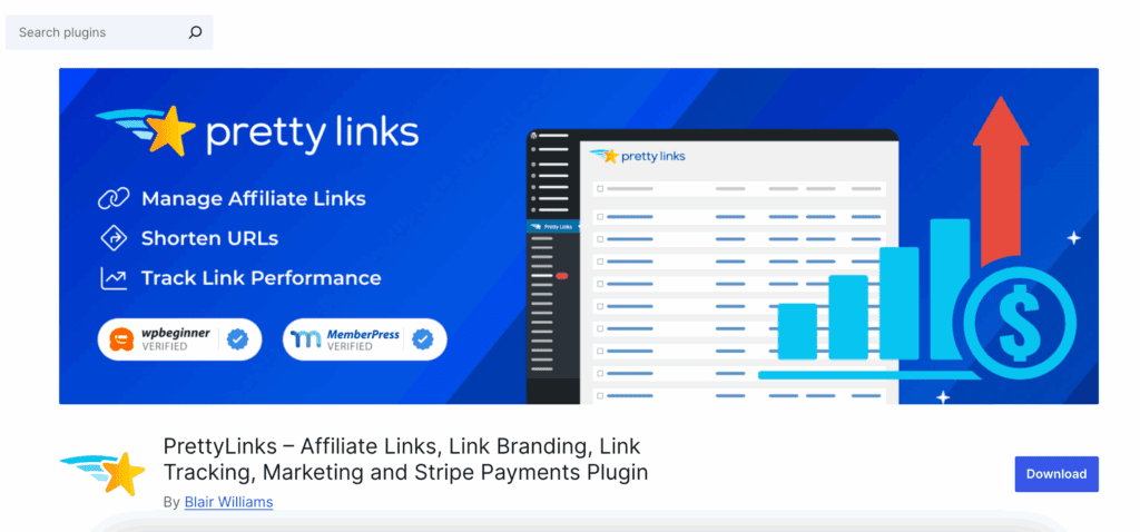 wordpress prettylinks review banner