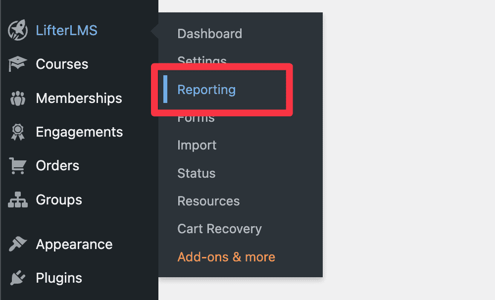 LifterLMS reporting