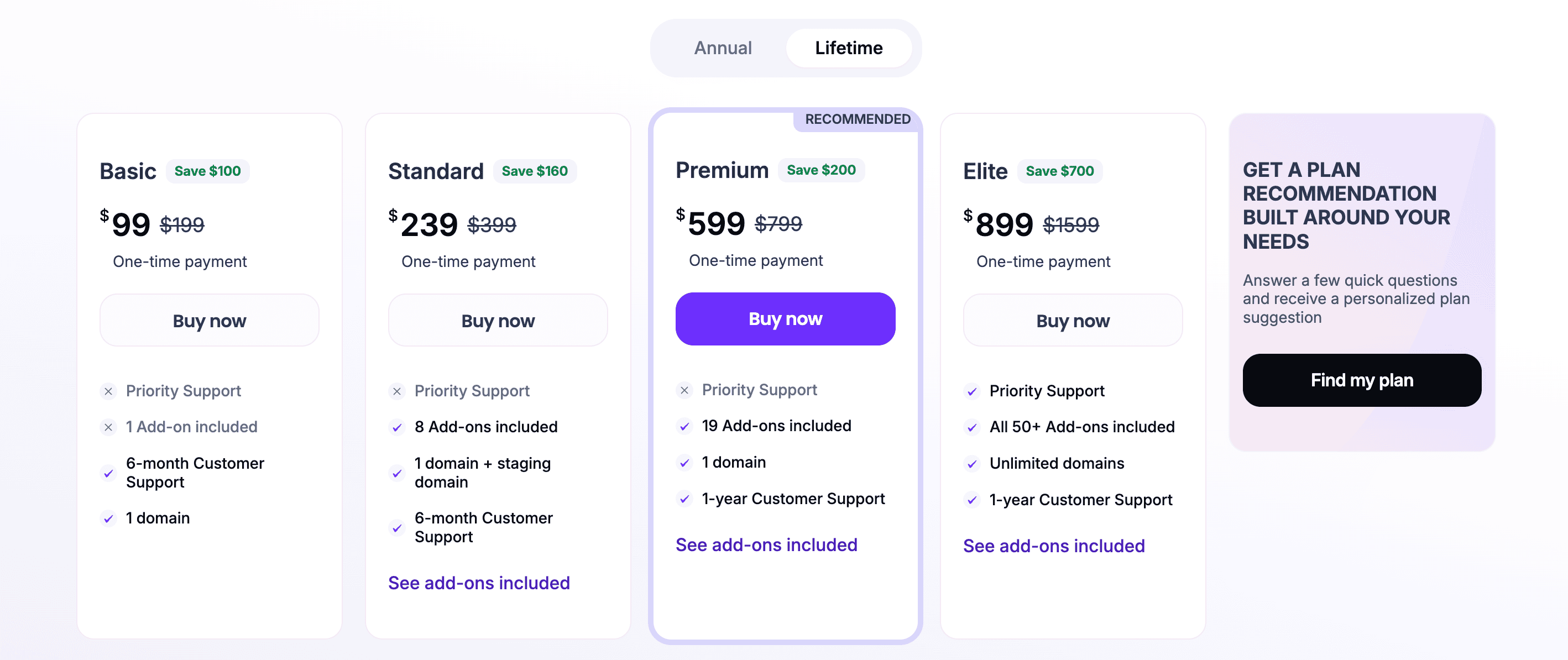 Lifetime pricing Booknetic