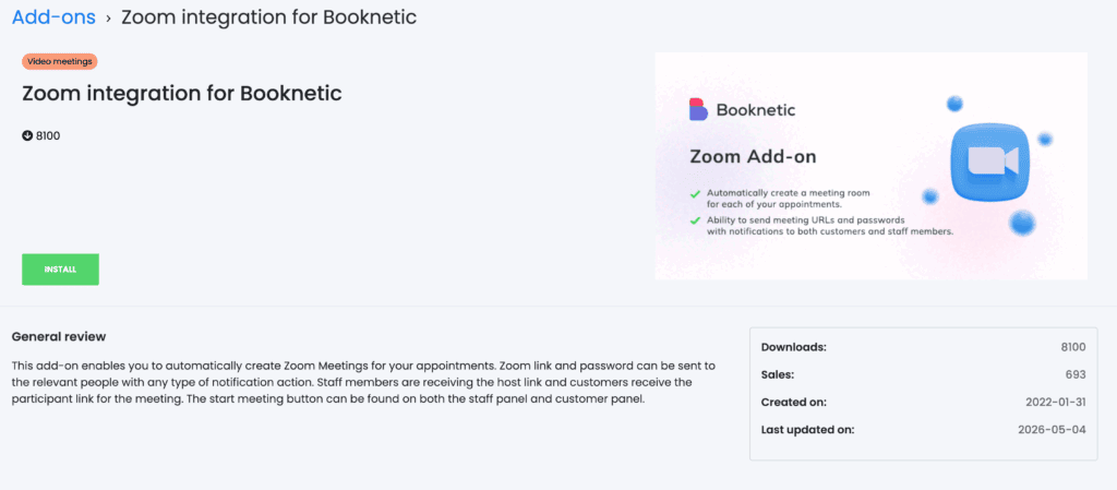 zoom integration add on