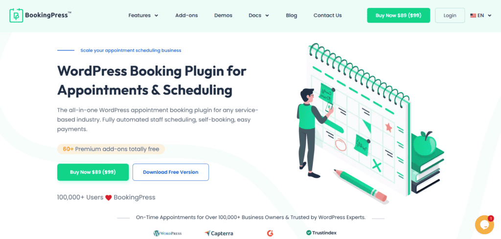 bookingpress homepage