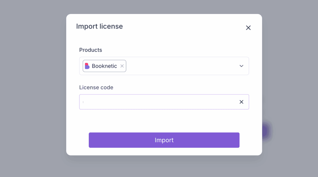 import license Booknetic