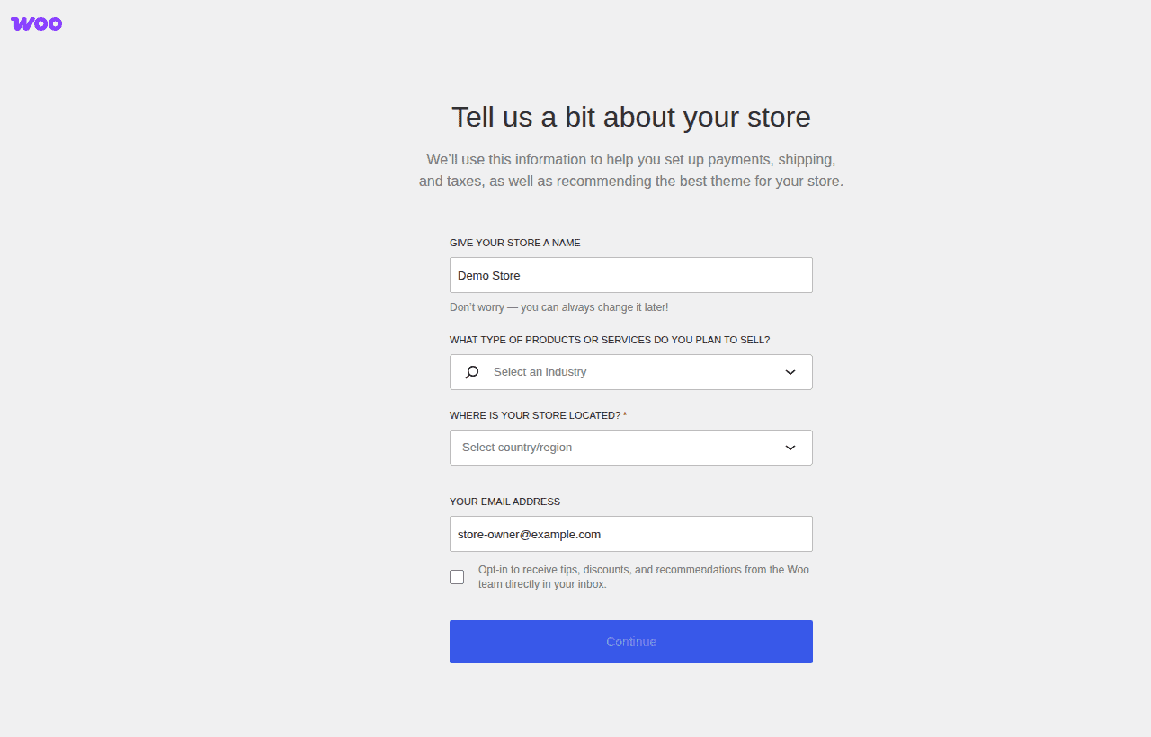 WooCommerce setup hub showing store setup tasks inside WordPress
