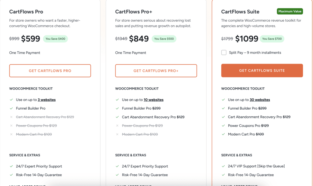 cartflows pricing