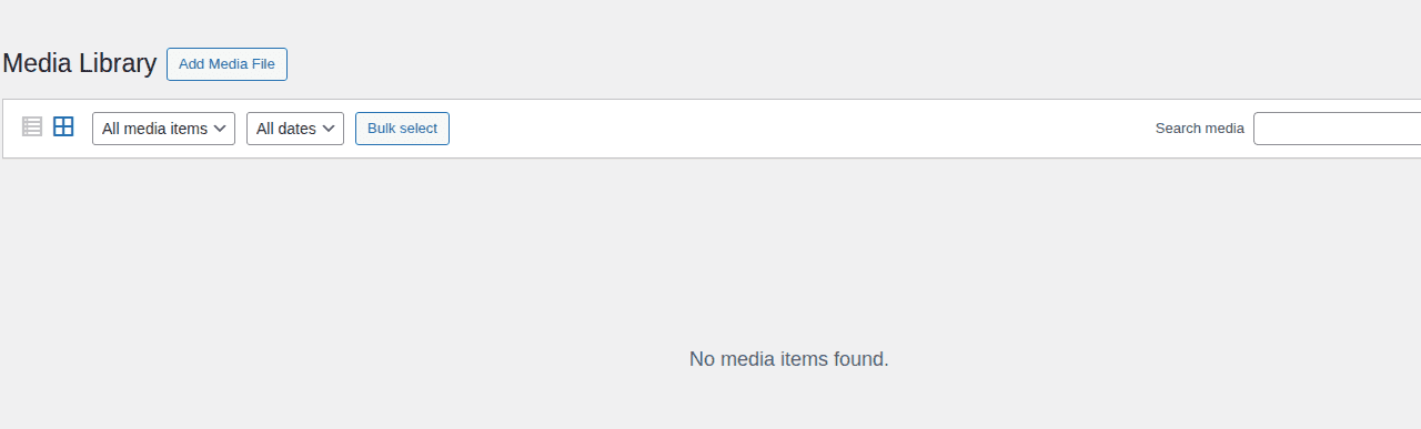 WordPress Media Library showing uploads that should be preserved during repair
