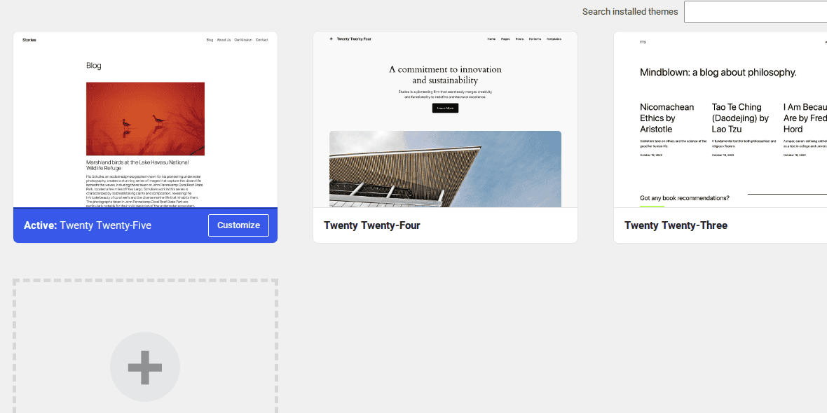 Themes screen for isolating theme-related Elementor conflicts on staging